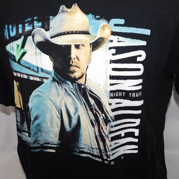 Jason Alden 2014 The Night Train Tour 2 Sided Graphic Concert T Shirt Mens L - Picture 9 of 9